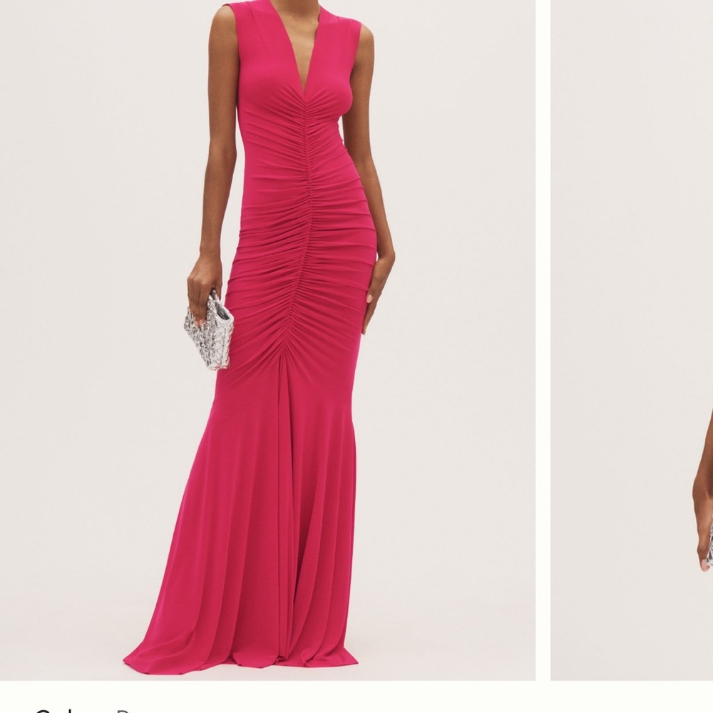 Norma kamali Rose Pink Mermaid Evening Gown
